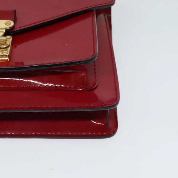 LOUIS VUITTON Vernis Monceau BB Hand Bag 2way Rose Andian M91579 LV Auth 127225 - Picture 4 of 16